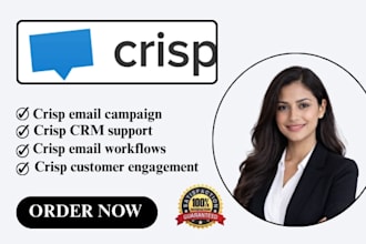 setup crisp email campaign crisp CRM support  crisp email workflows