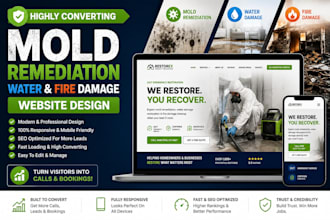 design highly converting mold remediation website water and fire damage website