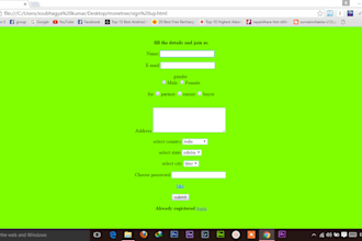 make a form sign up for your website