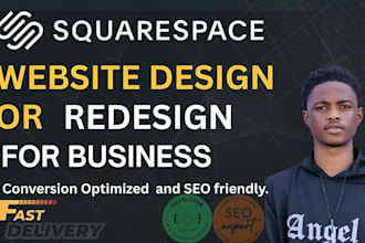 build squarespace website design or squarespace landing page