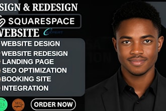 build squarespace website design or squarespace landing page