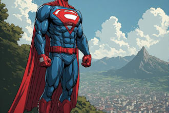 do a superhero character art