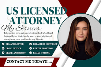provide legal consultation as a licensed US attorney