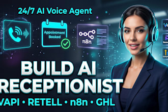 build vapi ai voice agent, retell ai receptionist with n8n ghl