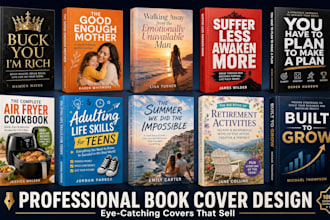 do book cover design, kindle cover, fantasy cover, paperback for amazon kdp
