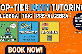 tutor you in algebra and trigonometry
