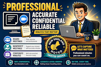 deliver clear, detailed, and outstanding meeting minutes