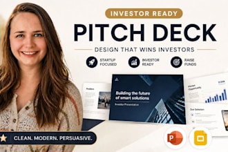 startup investor pitch deck design, fundraising slides, vc ready deck