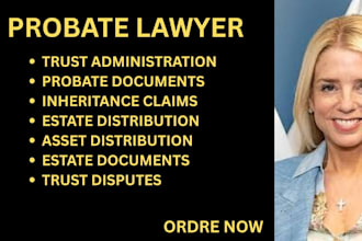 assist with asset distribution, trust management and probate case documentation