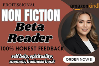 non fiction beta read self help business book novel memoir book beta reader edit