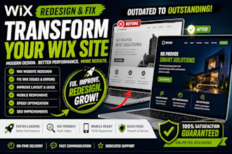redesign wix website,design wix web, fix wix issues, improve wix website design
