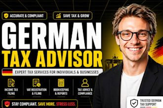 be germany tax advisor to handle your german tax income tax ,bookkeeping and vat