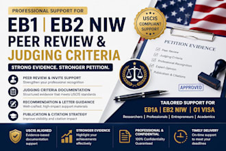 do peer review invite judging criteria for eb1 eb2 niw requirement