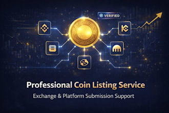 list your crypto coin on exchange and major listing platforms