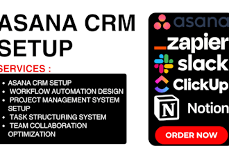setup asana crm setup and integration monday clickup airtable notion clickup