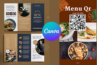design german restaurant qr menu, cafe, bar,pizzeria,beer garden,bakery on canva