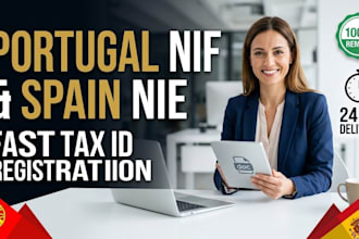 obtain your portugal nif and spain nice tax id registration
