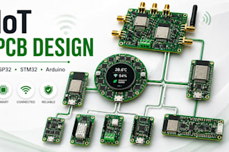 design custom iot pcb and firmware for esp32, stm32, and arduino