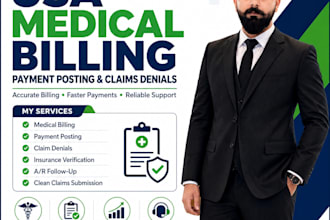 do USA medical billing, payment posting, claims, denials