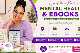 mental health journal design workbook self help ebook canva ebook design