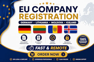 register your company in germany, lithuania, moldova or iceland
