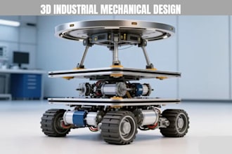 do mechanical part design or 3d cad modeling cnc machine product in solidworks