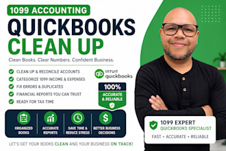 clean up your quickbooks and fix messy books for tax ready financials
