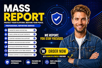 do mass report, content moderation, account reporting for policy violations