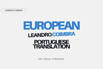 translate your content into european portuguese manually