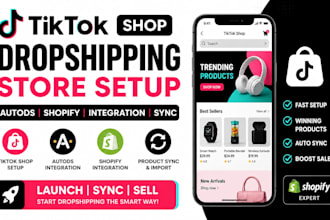 setup tiktokshop dropshipping autods shopify integrate sync products fast