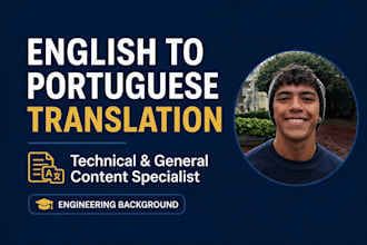 provide professional english to portuguese translation for tech or any content
