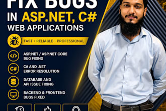 expertly fix bugs in asp dot net mvc, core, and c sharp projects