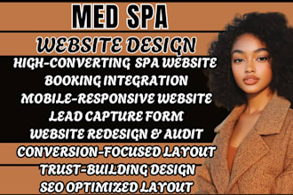 med spa website spa website design aesthetic clinic site beauty salon website