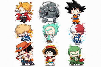 draw chibi characters, anime emotes, stickers, and cute mascot art