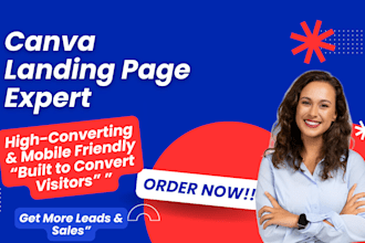 design mobile responsive canva landing page