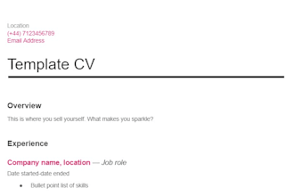 edit and improve your CV resume or cover letter