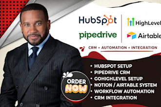 integrate pipedrive, hubspot, gohighlevel, bitrix24, notion, airtable automation