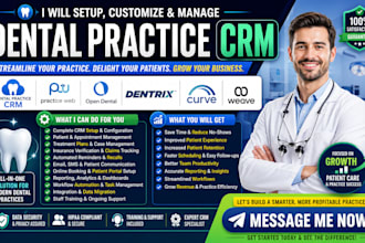 setup dental practice crm practice web open dental dentrix curve dental weave