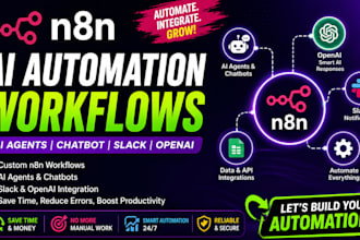 develop n8n ai automation workflows, ai agents, chatbots, slack and openai