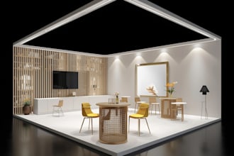 model 3d luxury booth design for premium exhibition experiences
