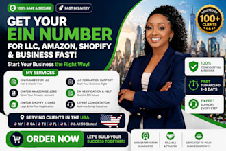 setup your US llc  ein  amazon shopify compliant business