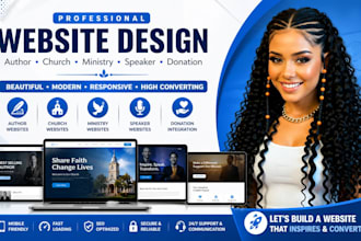 design author website, church website, ministry, speaker and donation website