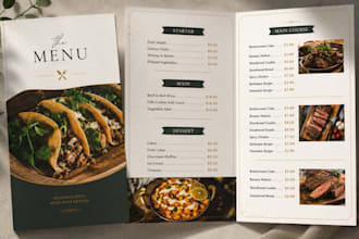 do food menu design, restaurant menu design, bar menu, digital menu, food flyer