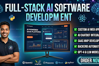 develop custom ai web applications ai chatbots ai landing page and saas software