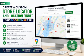 create a custom store locator and location finder using google maps API