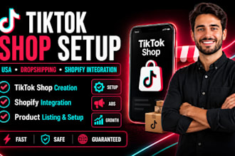 setup tiktok shop, fix tik tok dropshipping, tiktok shop marketing and ads