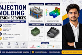injection molding 3d mold design mold flow analysis dfm plastic product design