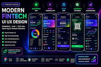 design neobank app, budgeting app, cashapp, fintech app, payment app