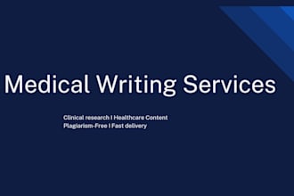 do medical writing, clinical research and healthcare content