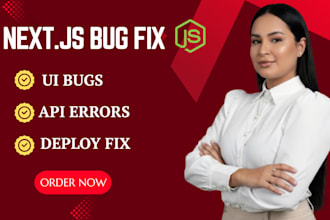 fix next js bugs, node js issues, and vercel deploy errors
